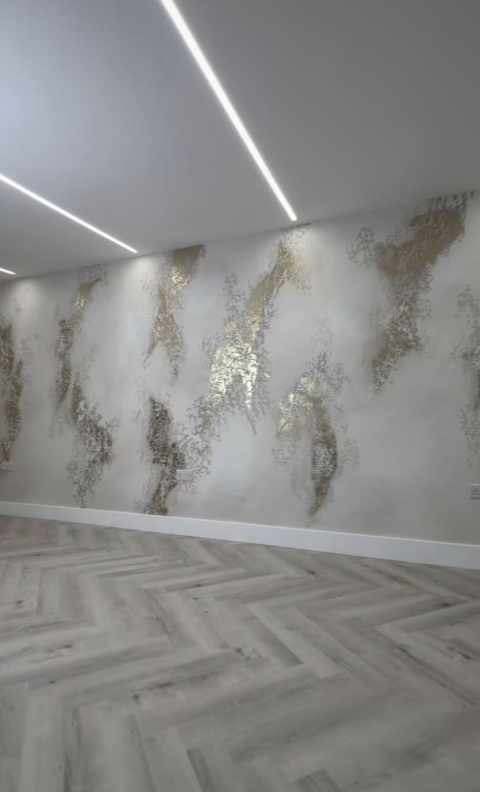 Gold Leaf Feature Wall